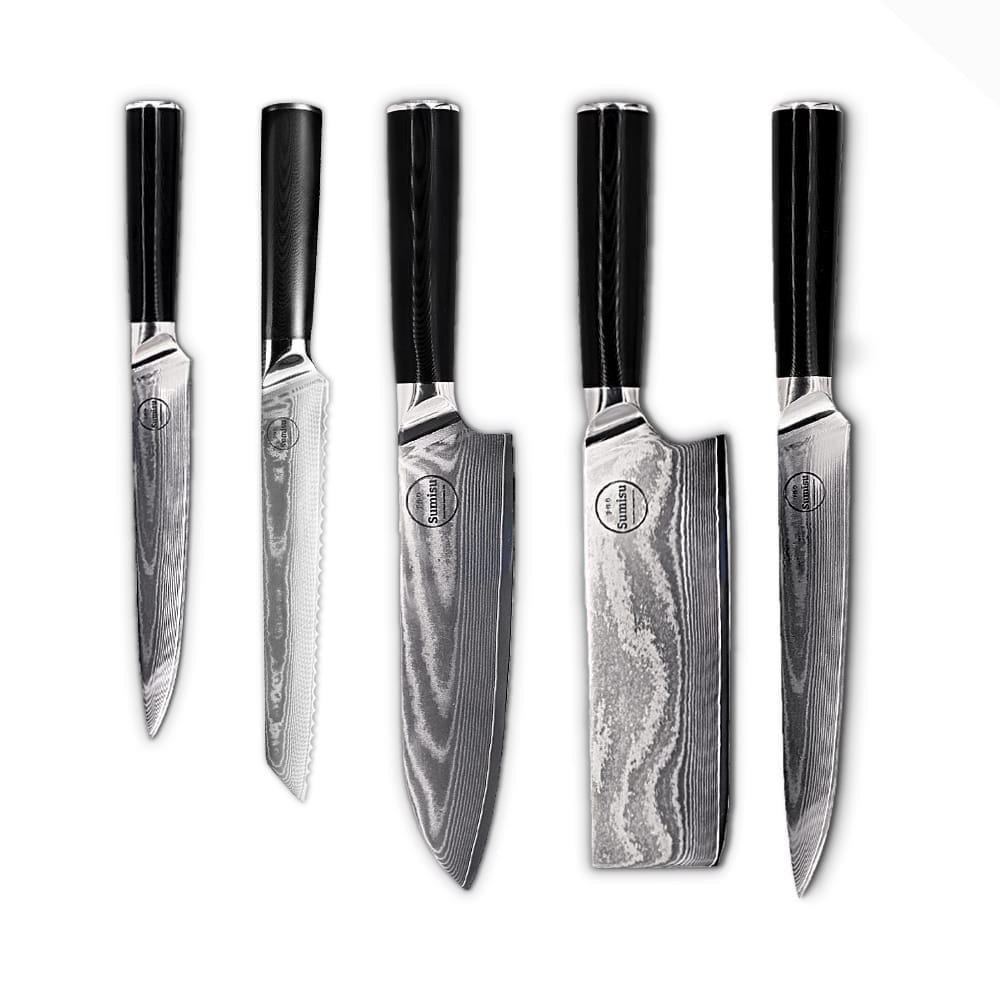 Sumisu Messerset 5-teilig Black inkl. Brotmesser