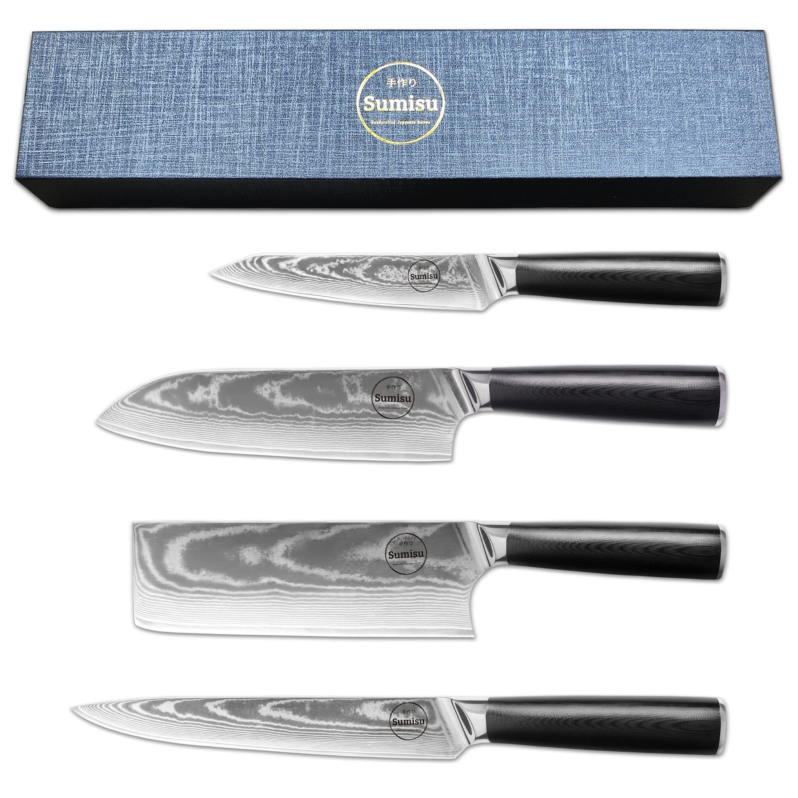 Sumisu Knives 4-teilig Black - Hobbykoch mit Verpackung