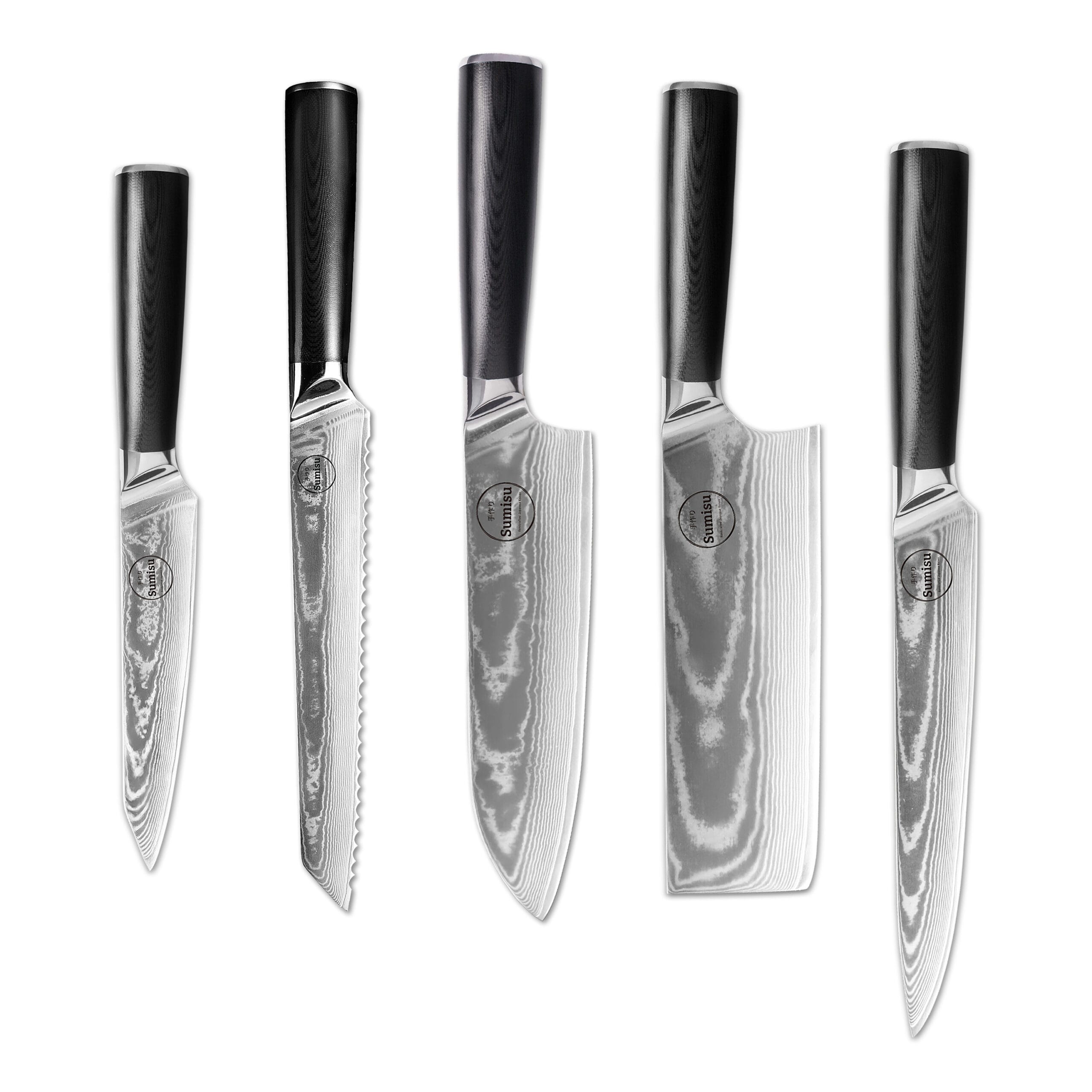 Sumisu Knives 5-teilig Black inkl. Brotmesser