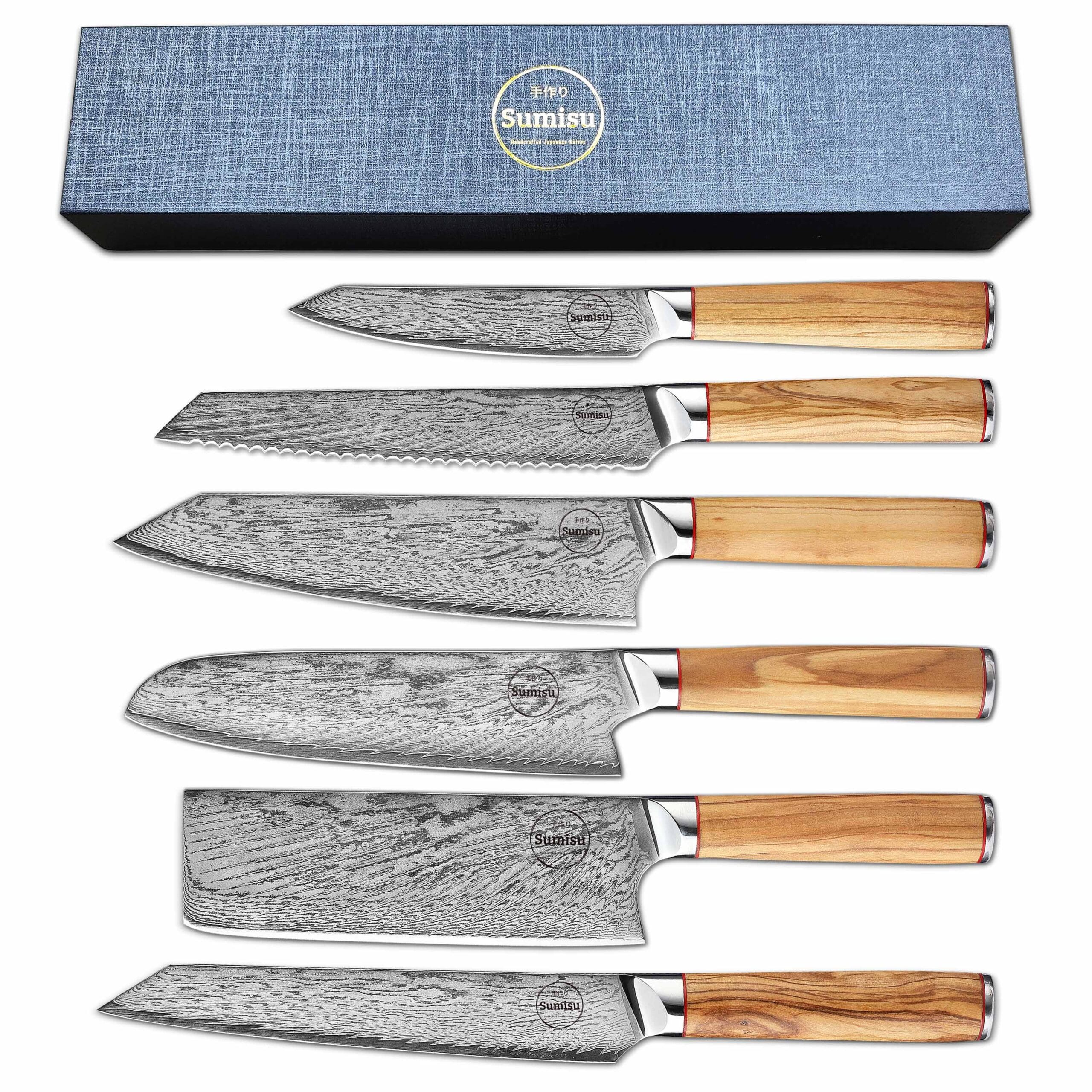 Sumisu Knives 6-teilig Wood mit Verpackung